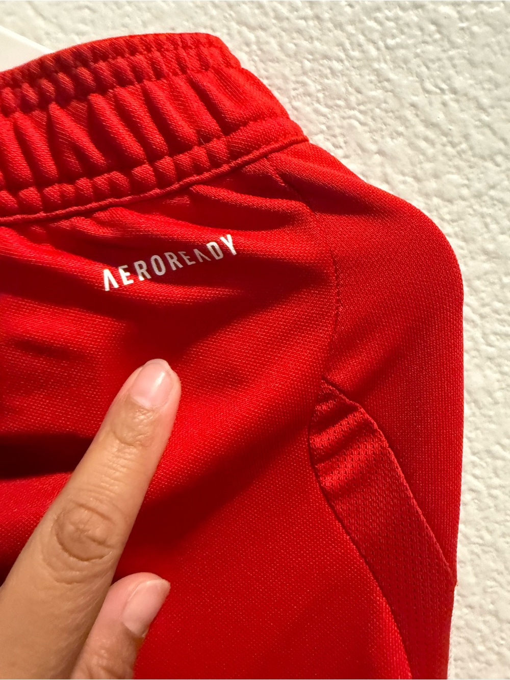 adidas Red Kids Jogger Sweatpants with White Stripes - Picture 6 of 7